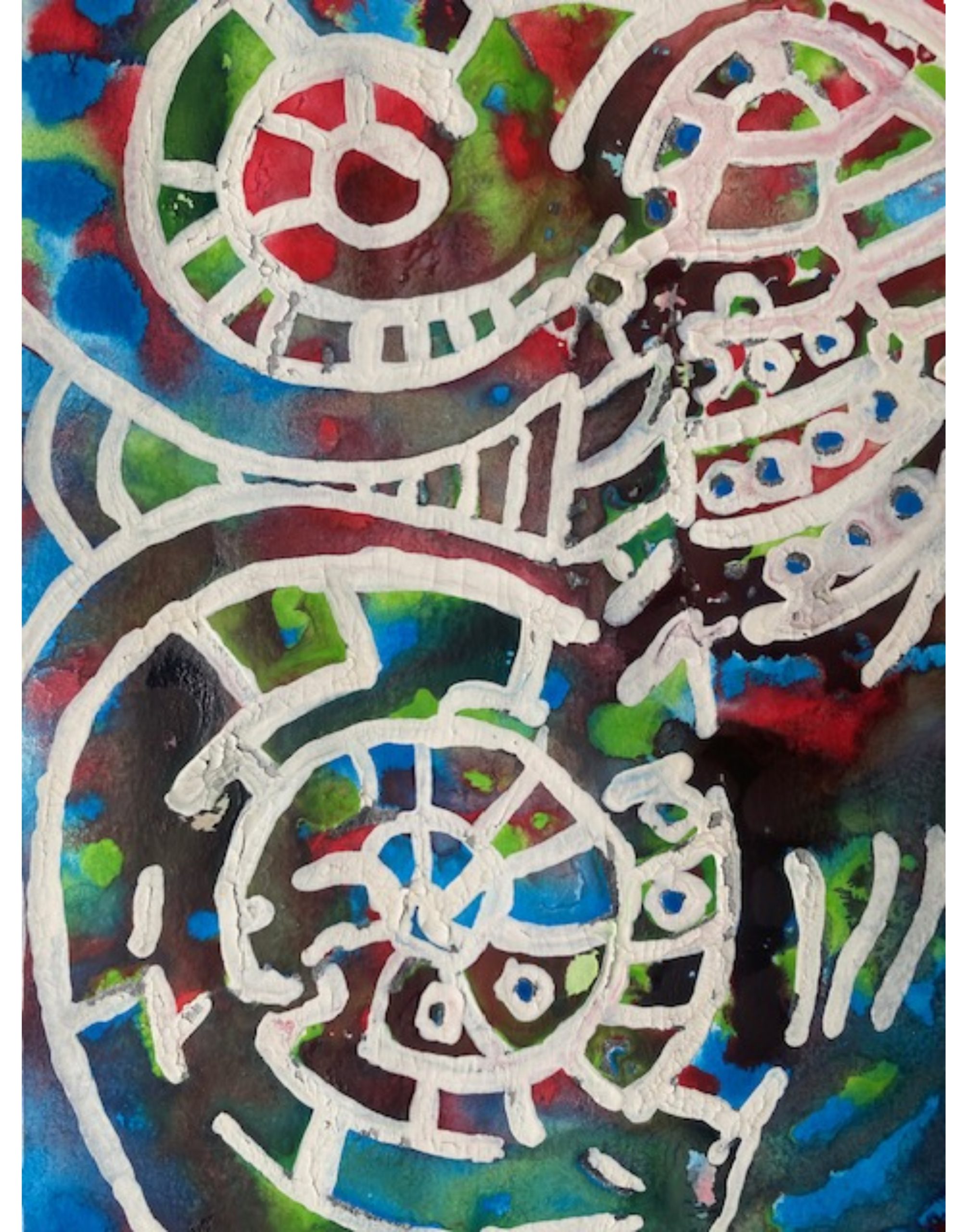 Ojos de caracol blanco. Es un caracol, mirándolo desde un ángulo horizontal. Sus ojos están delineados con blanco.