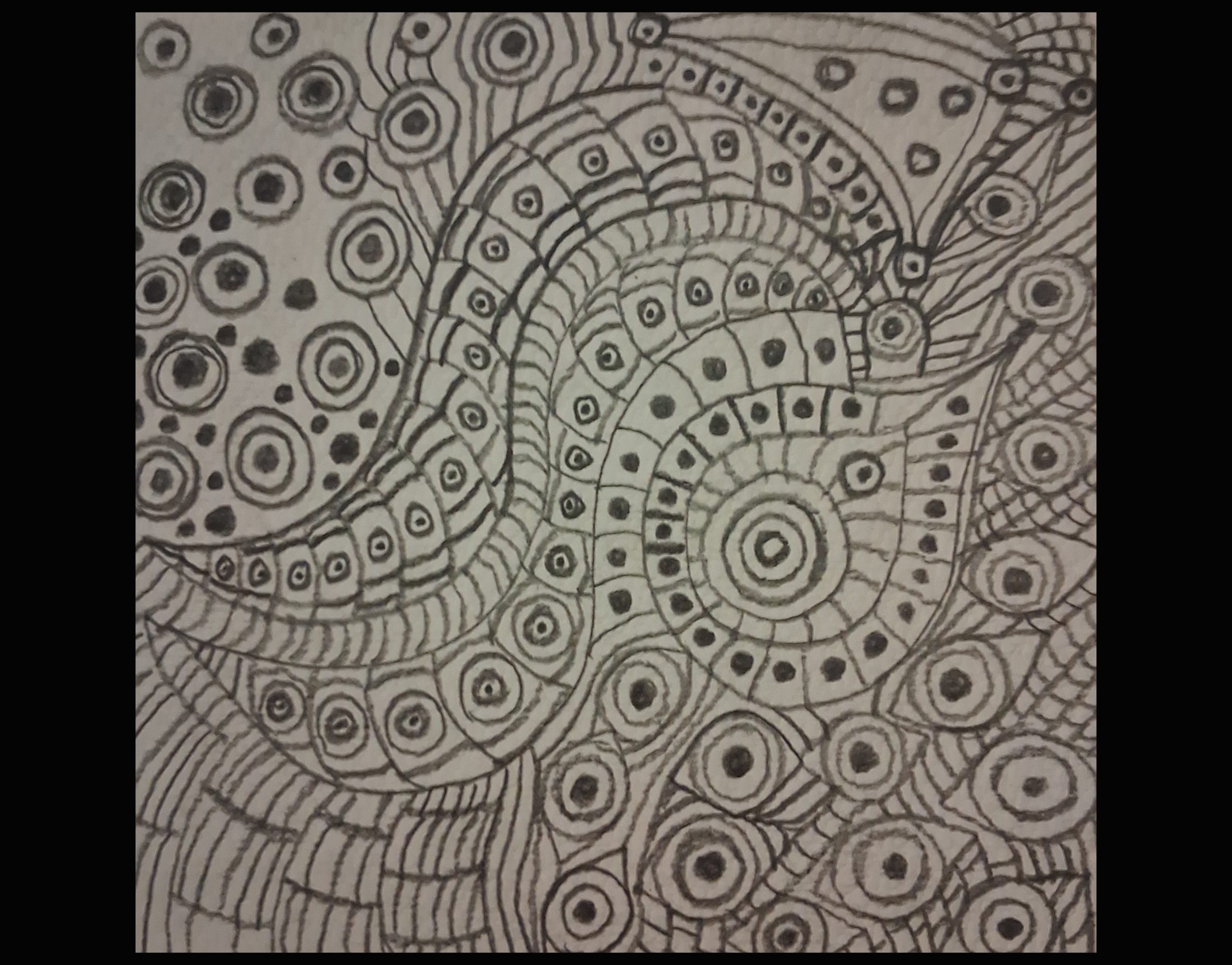 Una boa en blanco y negro