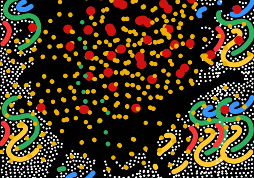 Neurona corriendo mientras escapa de la realidad. Dibujo abstracto digital.